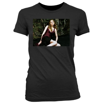 Evan Rachel Wood Women's Junior Cut Crewneck T-Shirt