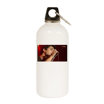 Green Day White Water Bottle With Carabiner