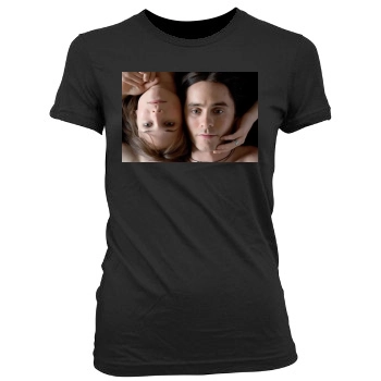 Jared Leto Women's Junior Cut Crewneck T-Shirt