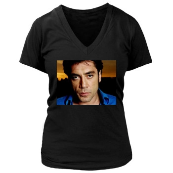 Javier Bardem Women's Deep V-Neck TShirt