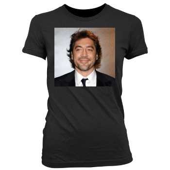 Javier Bardem Women's Junior Cut Crewneck T-Shirt