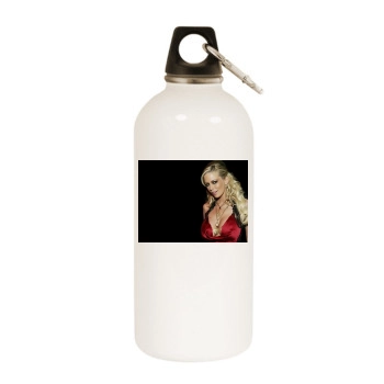 Jenna Jameson White Water Bottle With Carabiner