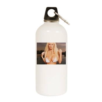 Jenna Jameson White Water Bottle With Carabiner