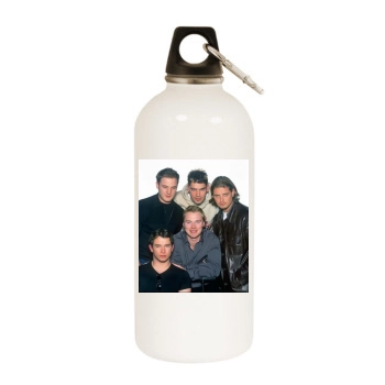 Boyzone White Water Bottle With Carabiner