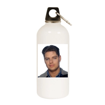 Boyzone White Water Bottle With Carabiner