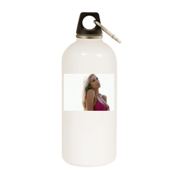 Brande Roderick White Water Bottle With Carabiner