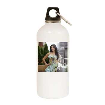 Brittny Gastineau White Water Bottle With Carabiner