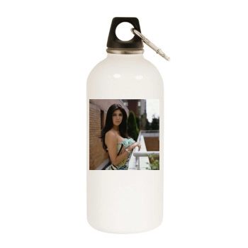 Brittny Gastineau White Water Bottle With Carabiner