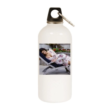 Brittny Gastineau White Water Bottle With Carabiner