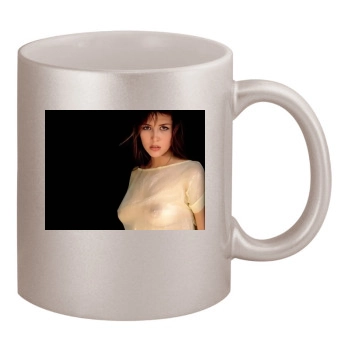 Sophie Marceau 11oz Metallic Silver Mug