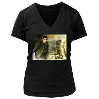 Wentworth Miller Women's Deep V-Neck TShirt