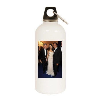 Elizabeth Hurley White Water Bottle With Carabiner