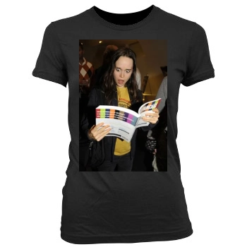 Ellen Page Women's Junior Cut Crewneck T-Shirt