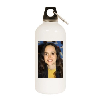 Ellen Page White Water Bottle With Carabiner