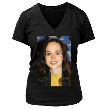 Ellen Page Women's Deep V-Neck TShirt