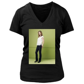 Emily VanCamp Women's Deep V-Neck TShirt