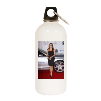 Eva Longoria White Water Bottle With Carabiner