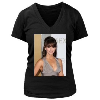 Jennifer Love Hewitt Women's Deep V-Neck TShirt