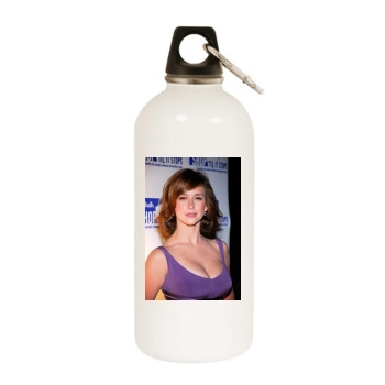 Jennifer Love Hewitt White Water Bottle With Carabiner