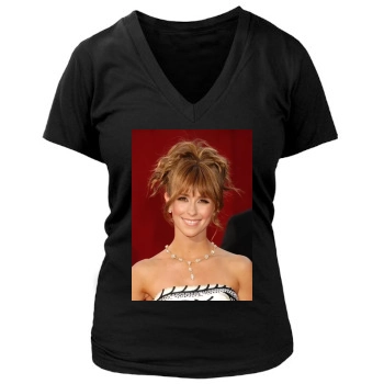 Jennifer Love Hewitt Women's Deep V-Neck TShirt