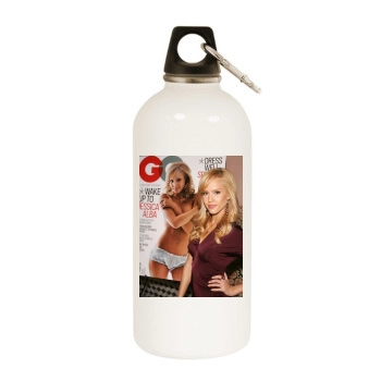 Jessica Alba White Water Bottle With Carabiner