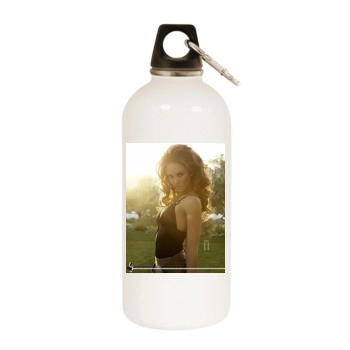 Jessica Alba White Water Bottle With Carabiner