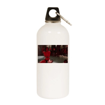 Jessica Biel White Water Bottle With Carabiner