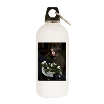 Keira Knightley White Water Bottle With Carabiner