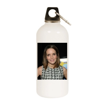 Tina Fey White Water Bottle With Carabiner