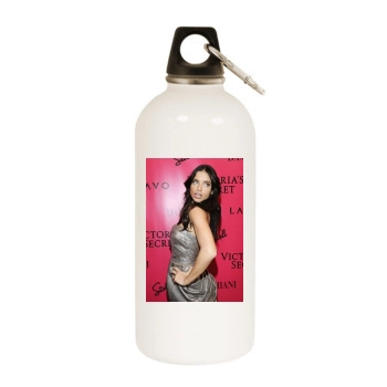 Adriana Lima White Water Bottle With Carabiner