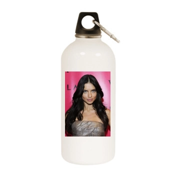 Adriana Lima White Water Bottle With Carabiner