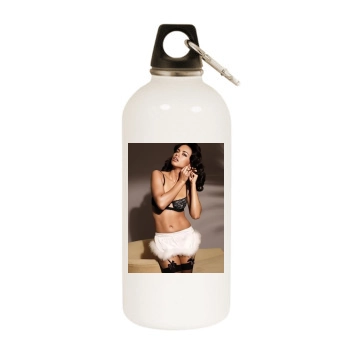 Adriana Lima White Water Bottle With Carabiner