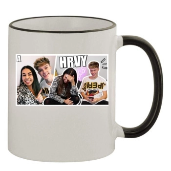 HRVY 11oz Colored Rim & Handle Mug