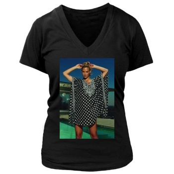 Bar Refaeli Women's Deep V-Neck TShirt