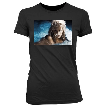 Brooklyn Decker Women's Junior Cut Crewneck T-Shirt