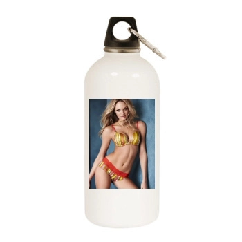 Candice Swanepoel White Water Bottle With Carabiner