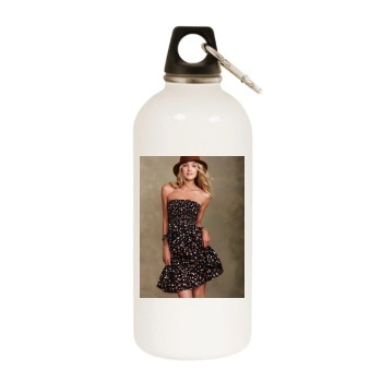 Candice Swanepoel White Water Bottle With Carabiner