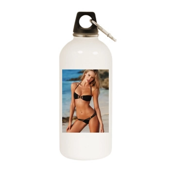 Candice Swanepoel White Water Bottle With Carabiner