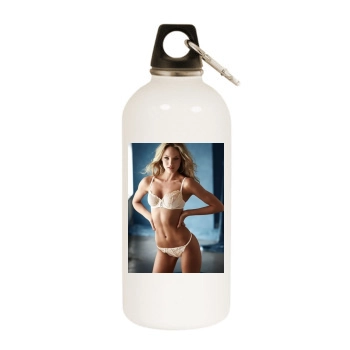 Candice Swanepoel White Water Bottle With Carabiner