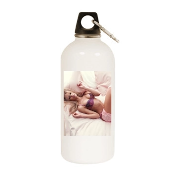 Candice Swanepoel White Water Bottle With Carabiner