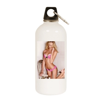 Candice Swanepoel White Water Bottle With Carabiner