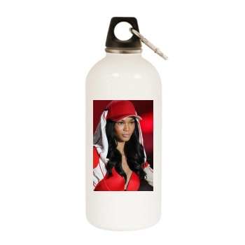 Chanel Iman White Water Bottle With Carabiner