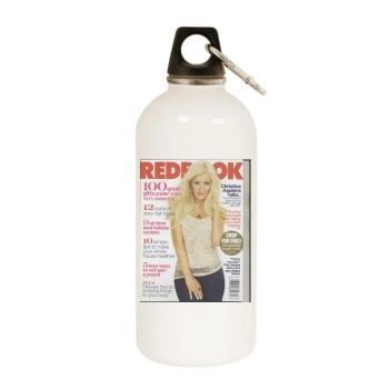 Christina Aguilera White Water Bottle With Carabiner