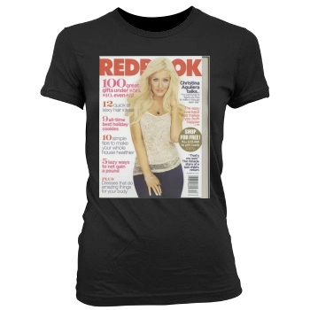 Christina Aguilera Women's Junior Cut Crewneck T-Shirt