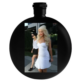 Christina Aguilera Round Flask