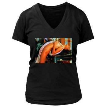 Carina Persson Women's Deep V-Neck TShirt