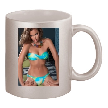 Irina Shayk 11oz Metallic Silver Mug