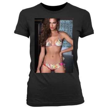 Irina Shayk Women's Junior Cut Crewneck T-Shirt