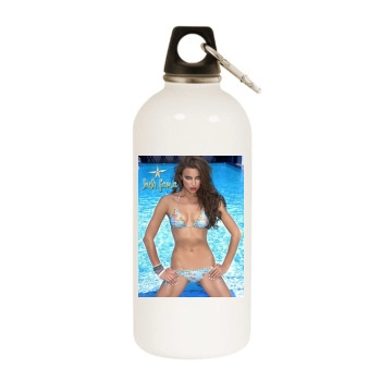 Irina Shayk White Water Bottle With Carabiner