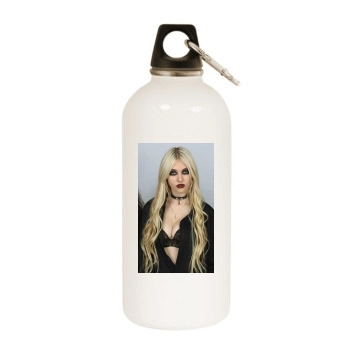 Taylor Momsen White Water Bottle With Carabiner